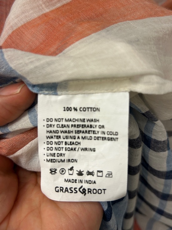 NWT Grass Root Striped Cotton Dress Coverup women’s size 8 - Picture 6 of 7